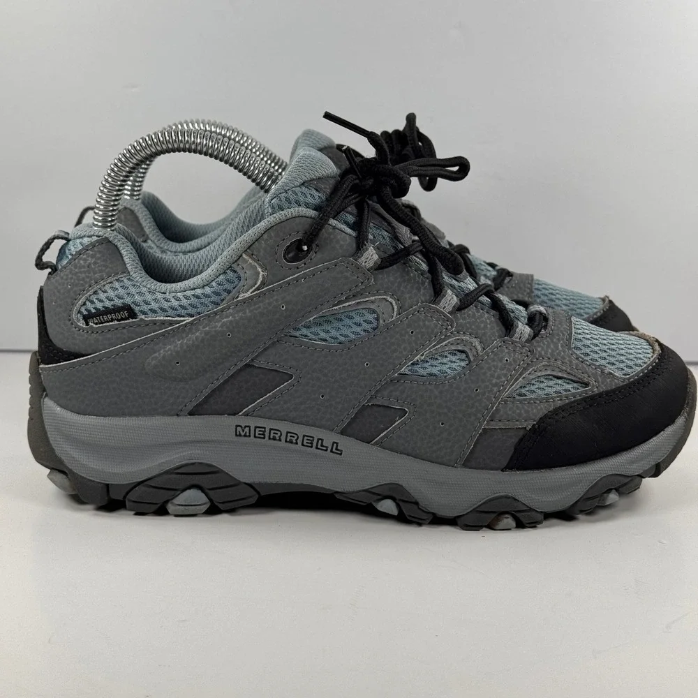Merrell Alverstone Waterproof Hiking Shoes Grey Blue MK165706 Size 5.5 M